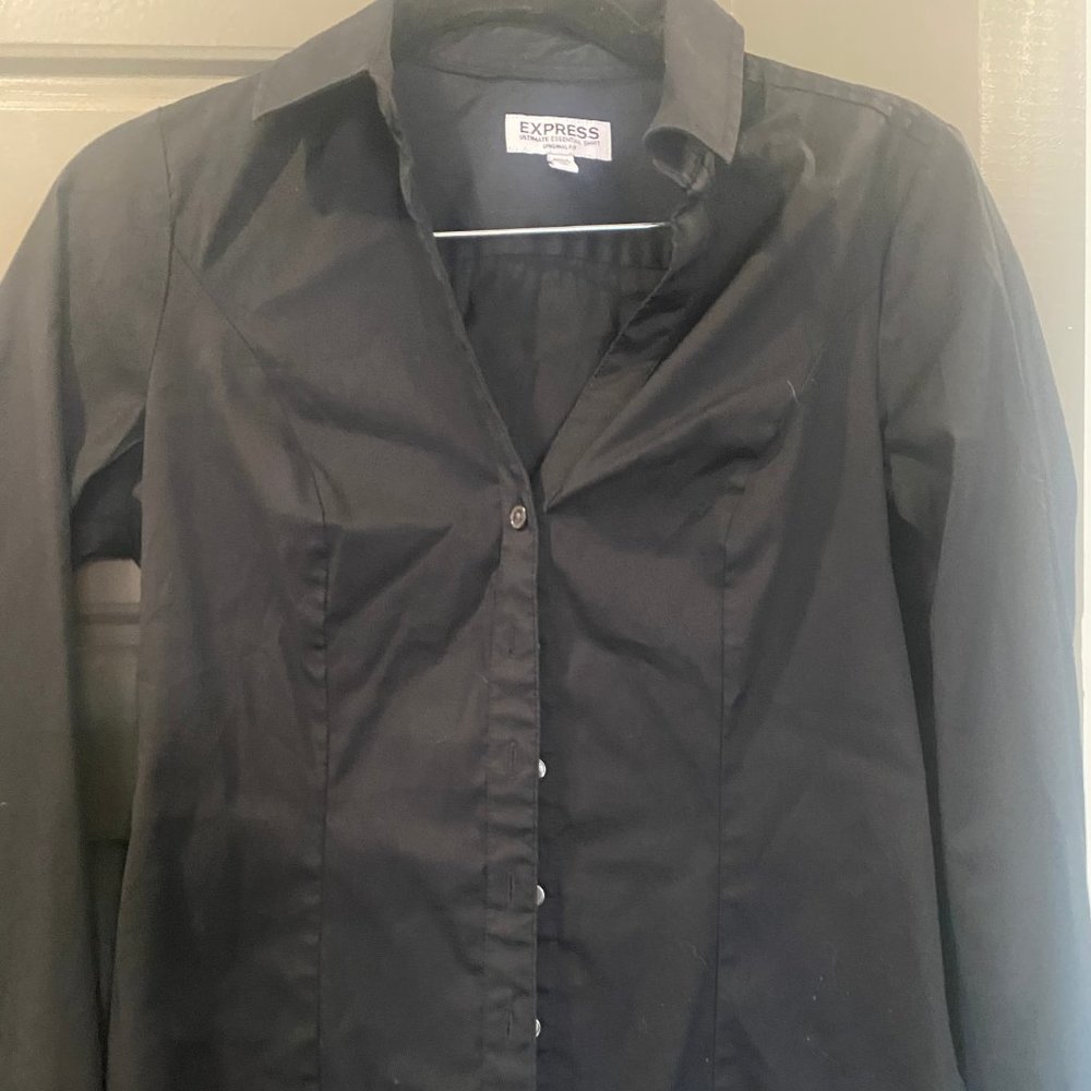 Express Essential Shirt 'Original Fit' | Black, size XS!